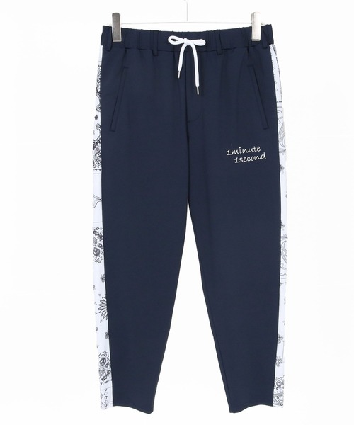 1minute 1second(ワンミニットワンセカンド)の「mp14690-high stretch knit line easy pants イージーパンツ(1M26N050)(その他パンツ・メンズ・ネイビー/ホワイト系その他/ブラック・XL/L/M/S)」の22枚目の写真