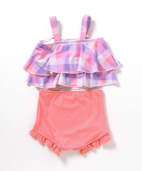 BREEZE（ブリーズ）の「【UVカット】フリルセパレート水着（水着・キッズ・ピンク/オフホワイト・80/90/100/110/120/130/140）」の5枚目の写真