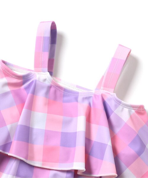 BREEZE（ブリーズ）の「【UVカット】フリルセパレート水着（水着・キッズ・ピンク/オフホワイト・80/90/100/110/120/130/140）」の7枚目の写真