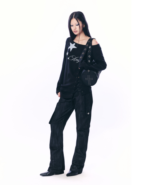 SETUP-EXE(セットアップイーエックスイー)の「EYELET STRAP DUFFLE BAG / BLACK(ボストンバッグ・レディース・その他・OS)」の8枚目の写真
