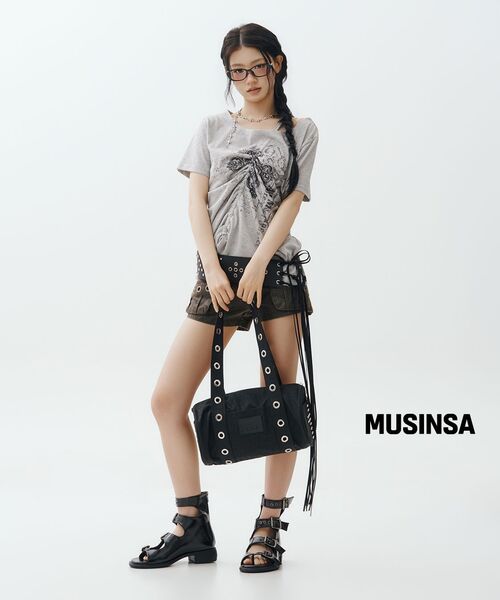 SETUP-EXE(セットアップイーエックスイー)の「EYELET STRAP DUFFLE BAG / BLACK(ボストンバッグ・レディース・その他・OS)」の11枚目の写真