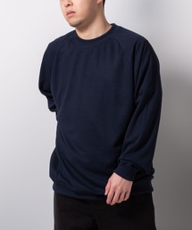 (SA) 無地 ワッフル ワイド 長袖 Tシャツ