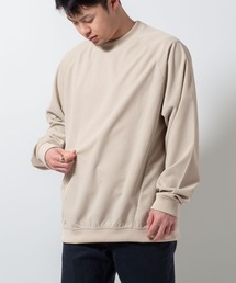 (SA) 無地 ワッフル ワイド 長袖 Tシャツ