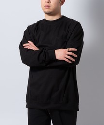 (SA) 無地 ワッフル ワイド 長袖 Tシャツ