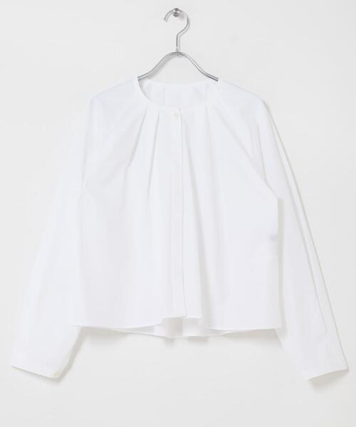 URBAN RESEARCH ROSSO WOMEN(アーバンリサーチ ロッソ)の「タックボリュームショートシャツブラウス(シャツ/ブラウス・レディース・ホワイト/チャコールグレー/イエロー系その他・FREE)」の6枚目の写真