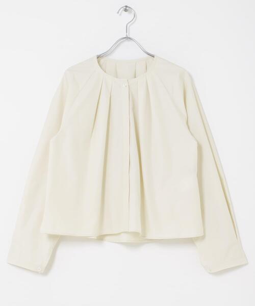 URBAN RESEARCH ROSSO WOMEN(アーバンリサーチ ロッソ)の「タックボリュームショートシャツブラウス(シャツ/ブラウス・レディース・ホワイト/チャコールグレー/イエロー系その他・FREE)」の18枚目の写真