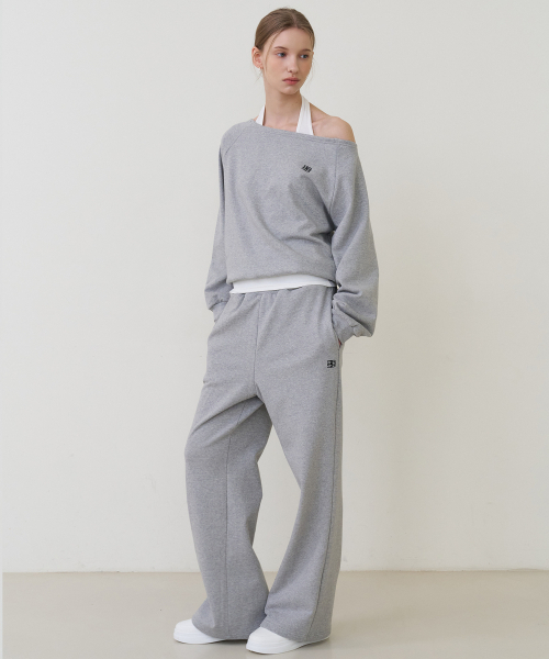 【美品】JACKBUNNY スウェットパンツ グレー　1 セール】セミワイドスウェットパンツ グレー [T61]（スウェットパンツ