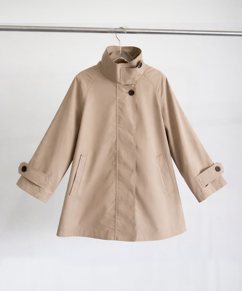 DRESS PLUS(ドレスプラス)の「トレンチコート Aライン 裏地付き アウタ(トレンチコート・レディース・アイボリー/ブラック/ベージュ・M)」の16枚目の写真