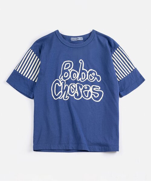 BOBO CHOSES(ボボショーズ)の「By Hand 半袖Tシャツ【キッズ】(Tシャツ/カットソー・キッズ・ネイビー・100/110/120/130)」の1枚目の写真