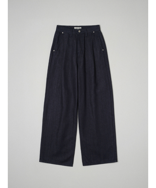FRIVER07（フリバー07）の「Pintuck wide denim pants [FRSP05DP03]_Indigo（その他パンツ・レディース・インディゴブルー・SMALL/MEDIUM）」の4枚目の写真