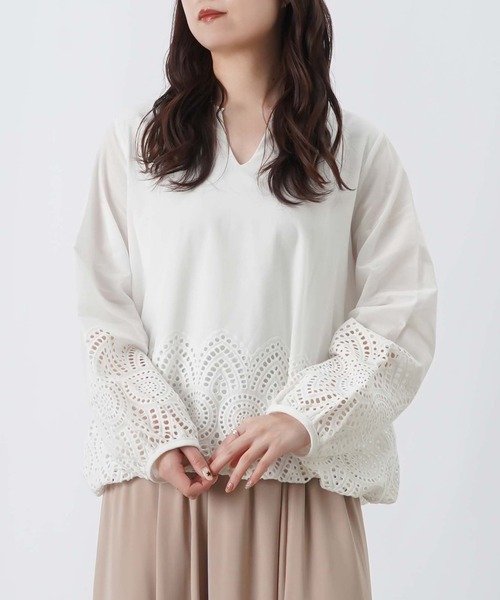 LC/LLL バルーンレース刺繍ブラウス（シャツ/ブラウス）｜LUCA/LADY 