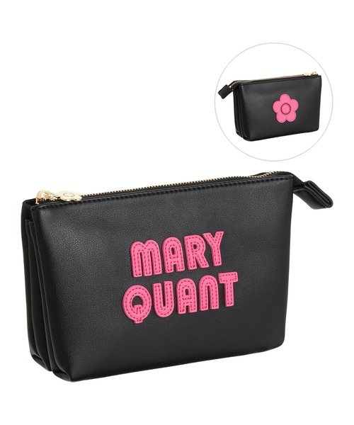 レトロロゴパッチ 3ポケットポーチ（ポーチ）｜MARY QUANT（マリー
