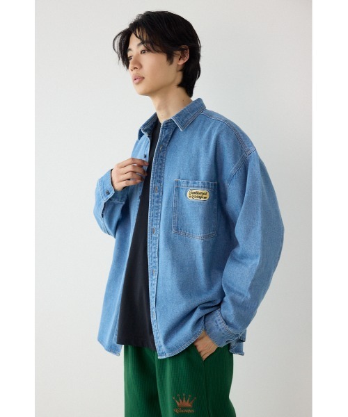 Балахоновая дизайнерская футболка Denim Shatsu