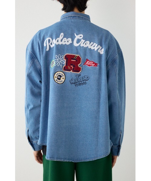 RODEO CROWNS WIDE BOWL(ロデオクラウンズワイドボウル)の「バラエティーデニムシャツ(シャツ/ブラウス・メンズ・ブラック/ライトブルー・MEDIUM/LARGE)」の16枚目の写真
