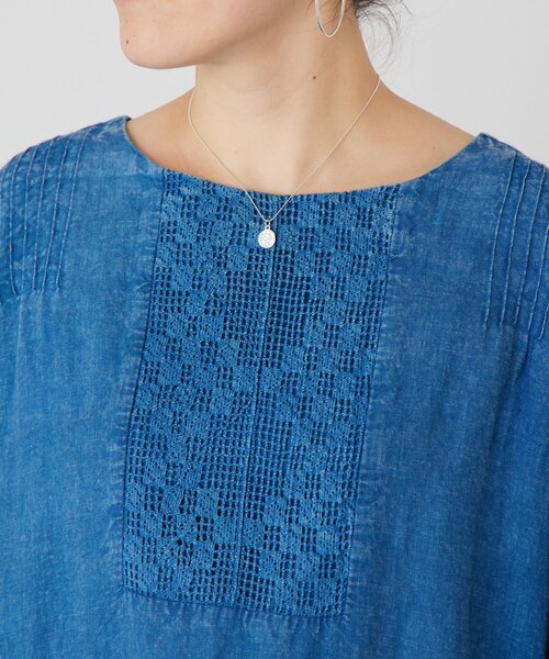 LIVETART（リヴェタート）の「ウォッシュドリネンワンピース（ワンピース・レディース・インディゴブルー・FREE）」の11枚目の写真