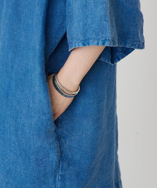 LIVETART（リヴェタート）の「ウォッシュドリネンワンピース（ワンピース・レディース・インディゴブルー・FREE）」の13枚目の写真