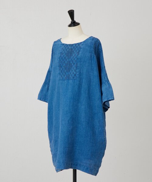 LIVETART（リヴェタート）の「ウォッシュドリネンワンピース（ワンピース・レディース・インディゴブルー・FREE）」の15枚目の写真