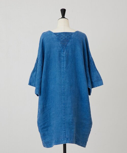 LIVETART（リヴェタート）の「ウォッシュドリネンワンピース（ワンピース・レディース・インディゴブルー・FREE）」の17枚目の写真