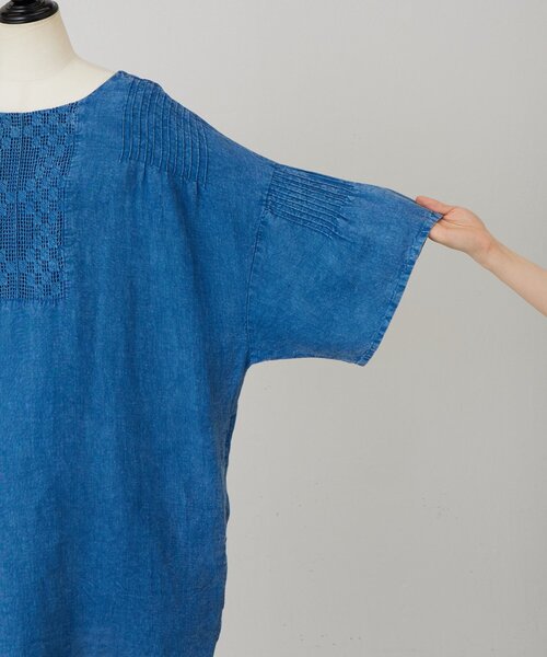 LIVETART（リヴェタート）の「ウォッシュドリネンワンピース（ワンピース・レディース・インディゴブルー・FREE）」の22枚目の写真