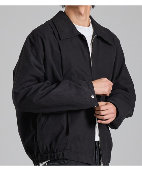 BUTTON SEOUL（ボタンソウル）の「ミニマル切り替えラインカラージップアップ（ブラック）（ブルゾン・メンズ・その他・M/L/XL）」の6枚目の写真