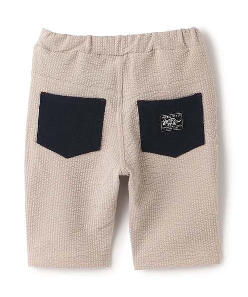 kladskap（クレードスコープ）の「【人気商品再入荷】【直営店で取り扱い無し】ワンポイント刺しゅう6分丈パンツ（その他パンツ・キッズ・ブルー系その他/ベージュ・120cm/110cm/130cm/100cm/90cm）」の3枚目の写真