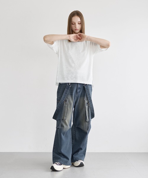 LILL(リル)の「シアーベロアハーフスリーブカットソー(Tシャツ/カットソー・メンズ・ホワイト/チャコールグレー/ブラック・XL/L/M/S)」の19枚目の写真