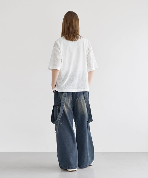 LILL(リル)の「シアーベロアハーフスリーブカットソー(Tシャツ/カットソー・メンズ・ホワイト/チャコールグレー/ブラック・XL/L/M/S)」の20枚目の写真