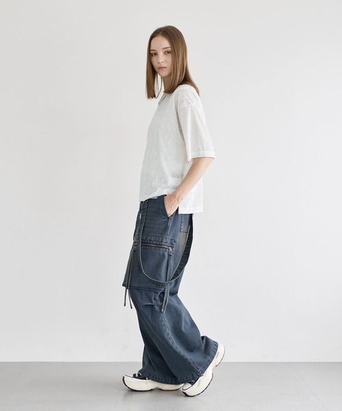 LILL(リル)の「シアーベロアハーフスリーブカットソー(Tシャツ/カットソー・メンズ・ホワイト/チャコールグレー/ブラック・XL/L/M/S)」の21枚目の写真