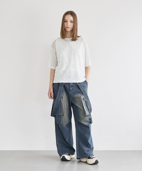 LILL(リル)の「シアーベロアハーフスリーブカットソー(Tシャツ/カットソー・メンズ・ホワイト/チャコールグレー/ブラック・XL/L/M/S)」の22枚目の写真