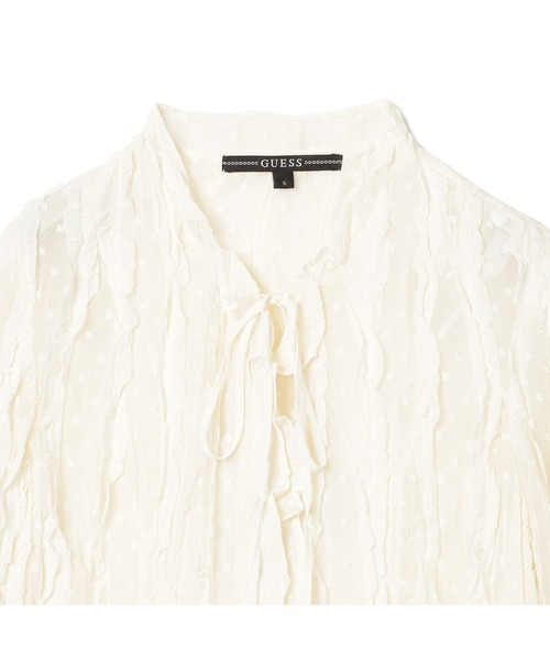 Guess(ゲス)の「LADIES' Woven L/Slv Blouse シャツ ブラウス(シャツ/ブラウス・レディース・ブラック/アイボリー・X-SMALL/MEDIUM/SMALL)」の10枚目の写真