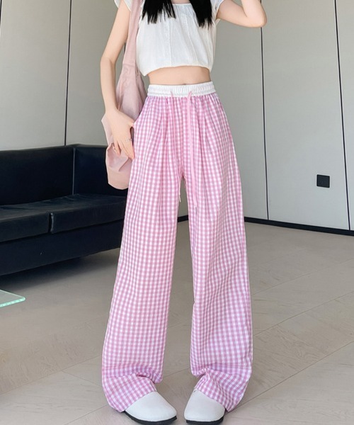 SallyLunn(サリーラン)の「ギンガムチェック リラクシーパンツ(その他パンツ・レディース・ブラック/ピンク/イエロー・MEDIUM/LARGE)」の10枚目の写真