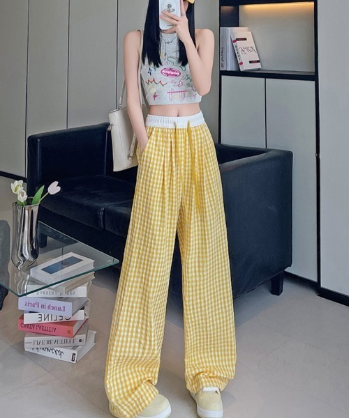 SallyLunn(サリーラン)の「ギンガムチェック リラクシーパンツ(その他パンツ・レディース・ブラック/ピンク/イエロー・MEDIUM/LARGE)」の12枚目の写真