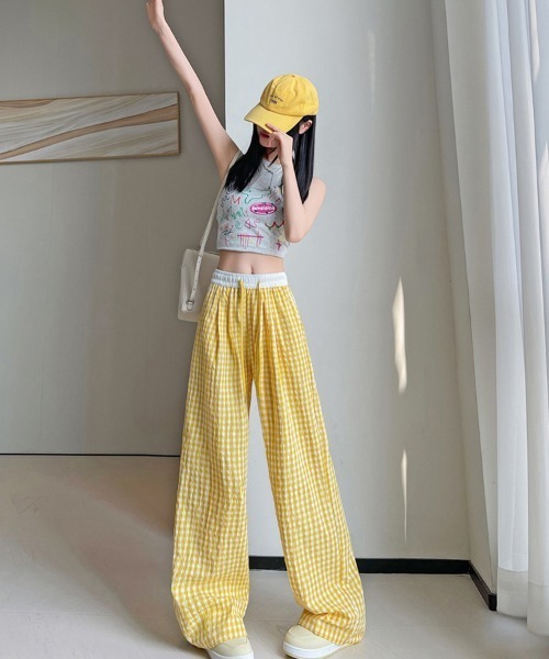 SallyLunn(サリーラン)の「ギンガムチェック リラクシーパンツ(その他パンツ・レディース・ブラック/ピンク/イエロー・MEDIUM/LARGE)」の13枚目の写真