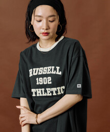 限定展開 RUSSELL ATHLETIC × FREAK'S STORE/ラッセルアスレチック 別注 チェーン ステッチ リンガー 半袖 Tシャツ