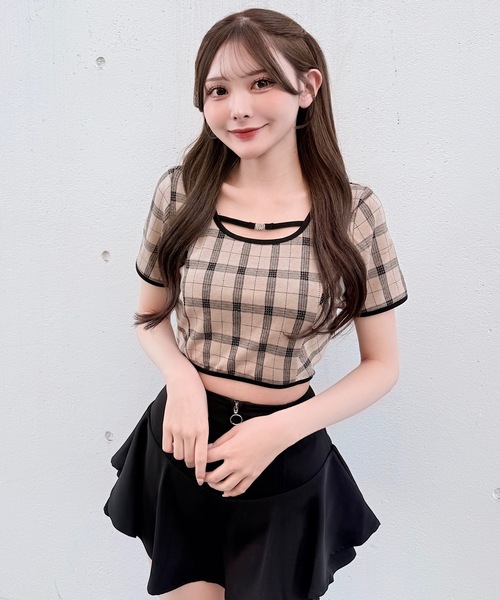 NOMAE（ノーマエ）の「ストーンドットBACKリボントップス（Tシャツ/カットソー・レディース・ブラック/ブラック系その他/ホワイト/ベージュ系その他・FREE）」の4枚目の写真