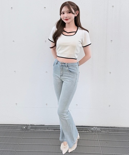 NOMAE（ノーマエ）の「ストーンドットBACKリボントップス（Tシャツ/カットソー・レディース・ブラック/ブラック系その他/ホワイト/ベージュ系その他・FREE）」の9枚目の写真