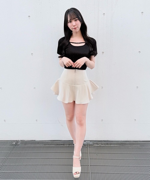 NOMAE（ノーマエ）の「ストーンドットBACKリボントップス（Tシャツ/カットソー・レディース・ブラック/ブラック系その他/ホワイト/ベージュ系その他・FREE）」の17枚目の写真