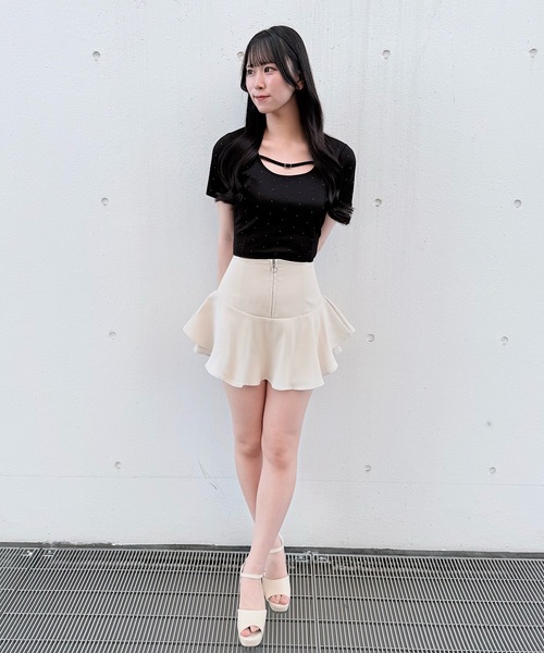 NOMAE（ノーマエ）の「ストーンドットBACKリボントップス（Tシャツ/カットソー・レディース・ブラック/ブラック系その他/ホワイト/ベージュ系その他・FREE）」の21枚目の写真