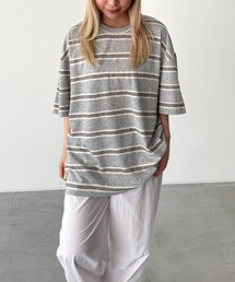 choice_cnl（チョイス）の「choice_cnl/SEIRTAND　ネップボーダーTシャツ（Tシャツ/カットソー）」