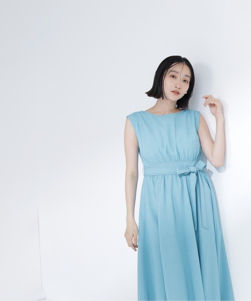 NATURAL BEAUTY BASIC(ナチュラルビューティーベーシック)の「ベルテッドステッチワンピース(ワンピース・レディース・ホワイト系その他/グリーン系その他/ネイビー系・P/S/MEDIUM/SMALL)」の14枚目の写真