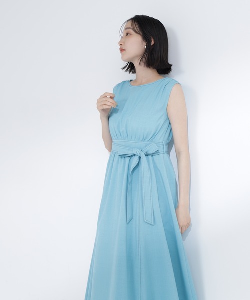 NATURAL BEAUTY BASIC(ナチュラルビューティーベーシック)の「ベルテッドステッチワンピース(ワンピース・レディース・ホワイト系その他/グリーン系その他/ネイビー系・P/S/MEDIUM/SMALL)」の15枚目の写真