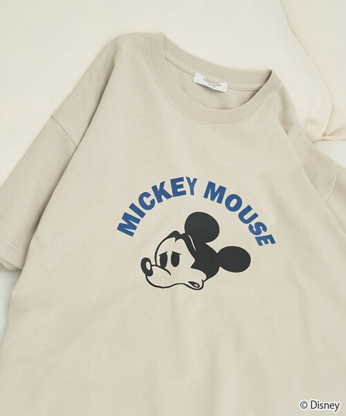 FREAK'S STORE(フリークスストア)の「限定展開 別注/Mickey Mouse/ミッキーマウス/フロッキープリントアーチ半袖Tシャツ(Tシャツ/カットソー・レディース・オフホワイト/ナチュラル/ブルー/ブラック/ブラウン・フリ-)」の17枚目の写真