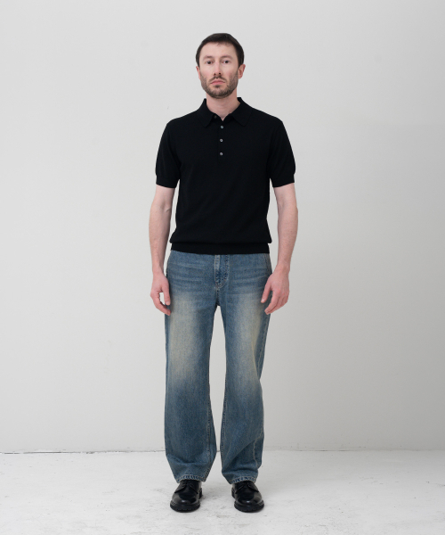 MANNERGRAM（マナーグラム）の「[ゼニア イタリア輸入原糸] Zegna YARN カラーニット ブラック_ゼニア サマーウール100（ニット/セーター・メンズ・その他・MEDIUM/LARGE）」の6枚目の写真