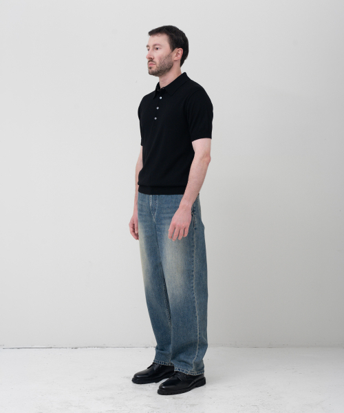 MANNERGRAM（マナーグラム）の「[ゼニア イタリア輸入原糸] Zegna YARN カラーニット ブラック_ゼニア サマーウール100（ニット/セーター・メンズ・その他・MEDIUM/LARGE）」の7枚目の写真