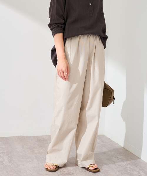 FRAMeWORK（フレームワーク）の「BASERANGE/ベースレンジ CLAUDE PANTS(ベージュ)（スラックス・レディース・ベージュ・FREE）」の7枚目の写真