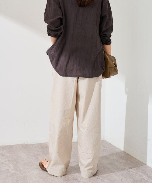 FRAMeWORK（フレームワーク）の「BASERANGE/ベースレンジ CLAUDE PANTS(ベージュ)（スラックス・レディース・ベージュ・FREE）」の8枚目の写真