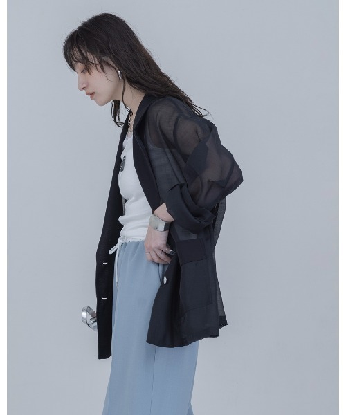 Eimee Law(エイミーロウ)の「シアーテーラードジャケット(テーラードジャケット・レディース・ブラック/ベージュ/ブラウン・FREE)」の12枚目の写真