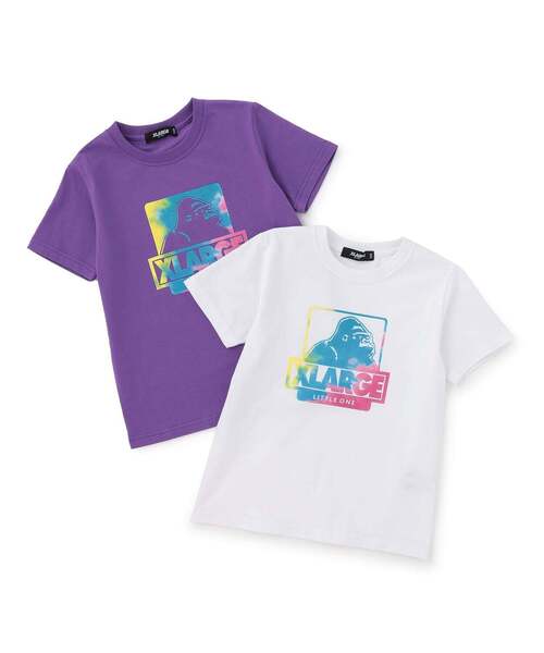 XLARGE KIDS(エクストララージキッズ)の「【人気商品再入荷】【直営店で取り扱い無し】タイダイボックスOGゴリラ半袖Tシャツ(Tシャツ/カットソー・キッズ・ホワイト/パープル・140cm/110cm/100cm/130cm/120cm/90cm)」の8枚目の写真