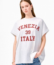 ロールアップロゴプリントビッグTシャツ