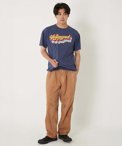 HOLLYWOOD RANCH MARKET(ハリウッドランチマーケット)の「レトロフォント ハリウッド ショートスリーブTシャツ(Tシャツ/カットソー・メンズ・ホワイト/ネイビー・S/M/L)」の10枚目の写真